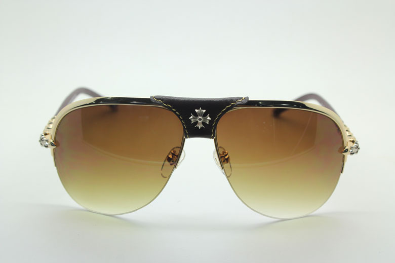 Chrome Hearts XYKCHER Gold / Brown Sunglasses online outlet shop
